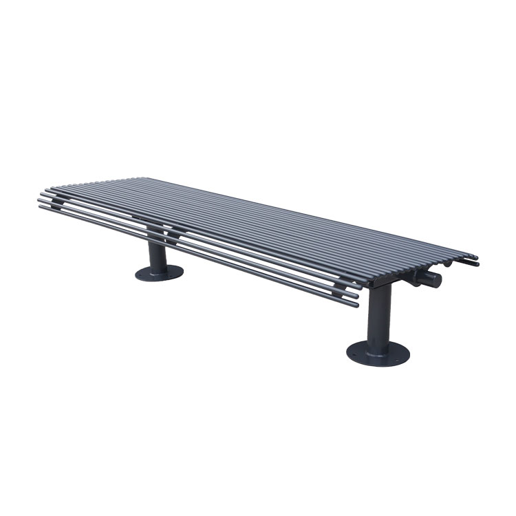outdoor long backless benches for public