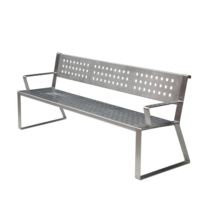 mid century modern steel bench