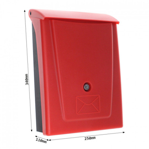 mid century modern stainless steel red mailbox
