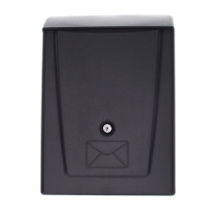 modern residential curbside black mailboxes