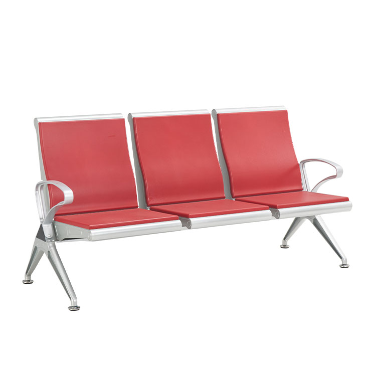 hotel simple red metal waiting chair