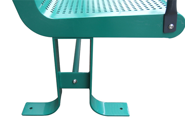 outdoor public stainless steel backrest bench