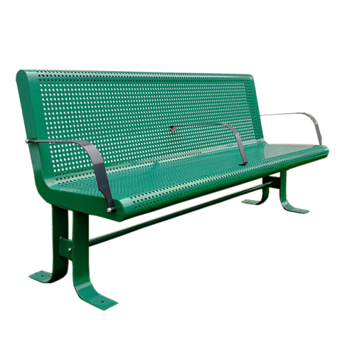 outdoor public stainless steel backrest bench