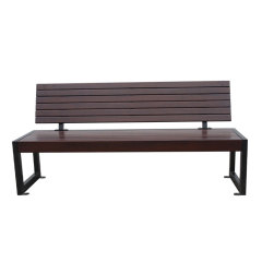 outdoor patio 3 seater simple wood bench