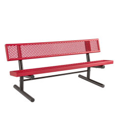 outdoor metal mesh park seating bench