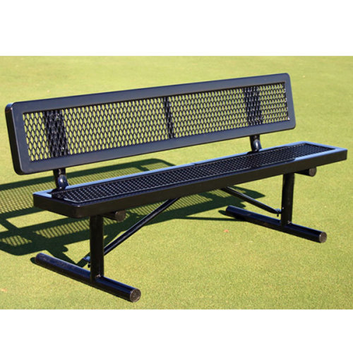 outdoor metal mesh park seating bench