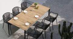 rope weaving outdoor dining chair