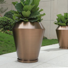 Stainless steel outdoor flower boxes