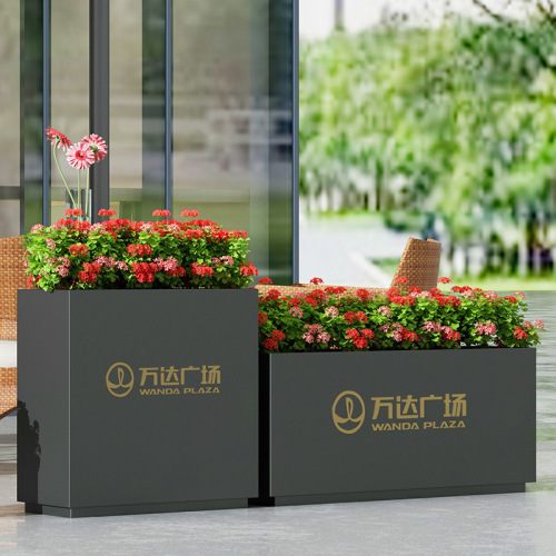 Iron flower box outdoor flower bed