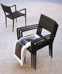 stackable rattan dining chair