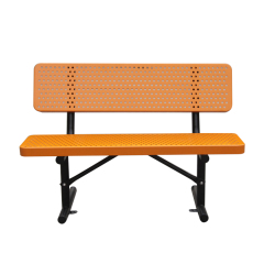 all weather perforated metal garden bench