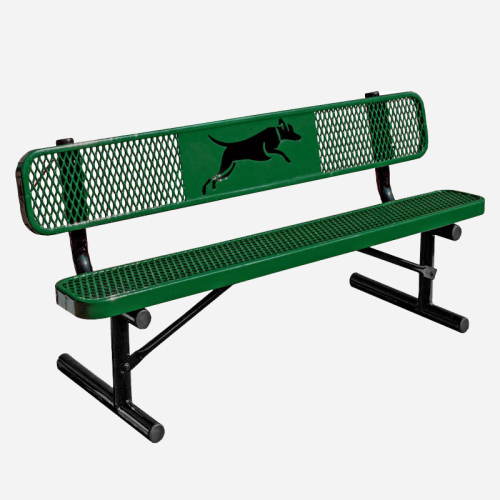 Bench Type Animal Pet Dog Park Metal Bench With Backrest