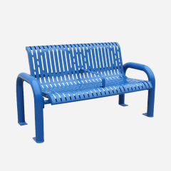 outdoor park public metal bench