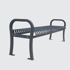 Modern steel metal park backless benches