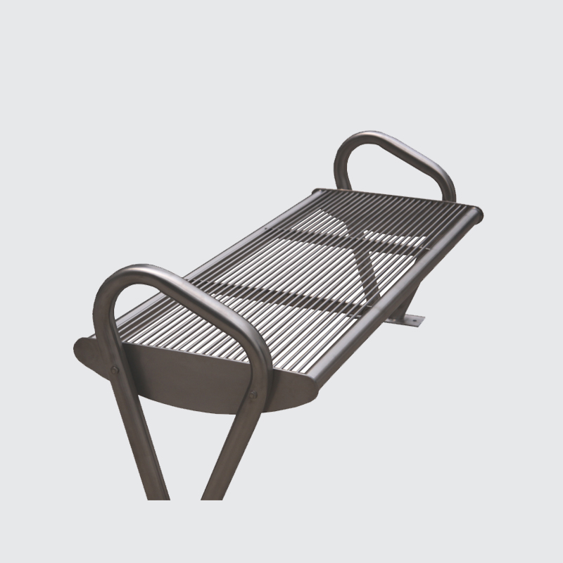 stainless steel park lawn bench