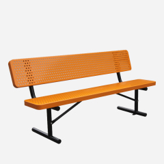 all weather perforated metal garden bench