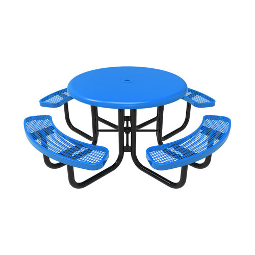 solid top disabled expanded metal picnic tables and chairs