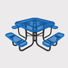 Expanded Metal 46" Octagonal Picnic Table