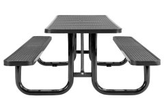 thermoplastic coating steel 6ft 8ft rectangle outdoor picnic table