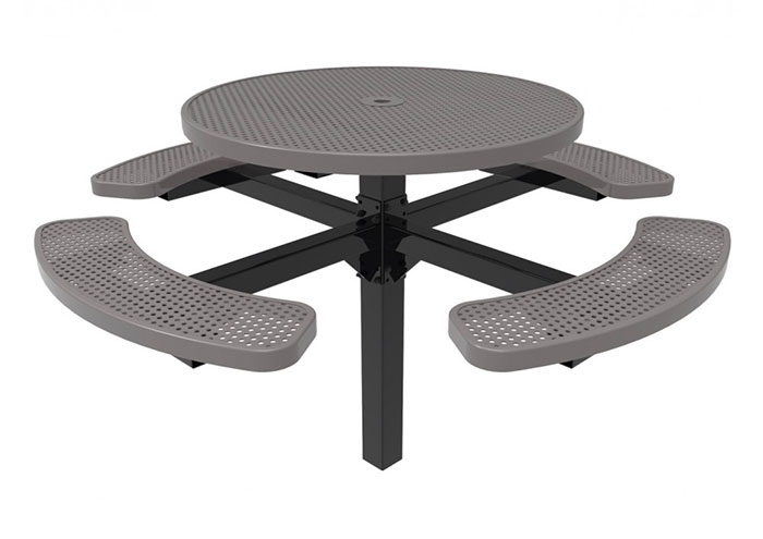 46" round thermoplastic table and chairs