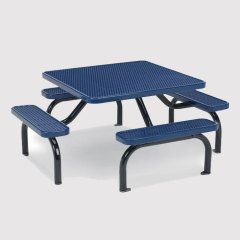 Outdoor thermoplastic table with 4 benches