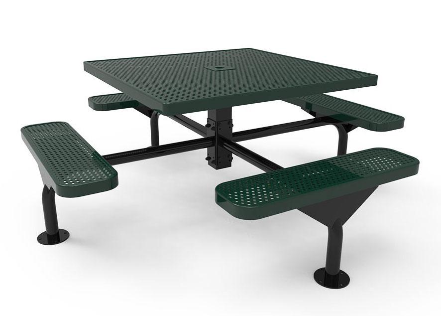 8 seater square thermoplastic coated school picnic table