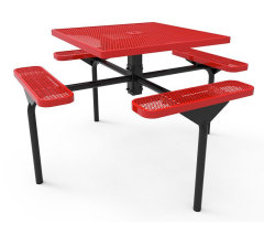 8 seater square thermoplastic coated school picnic table