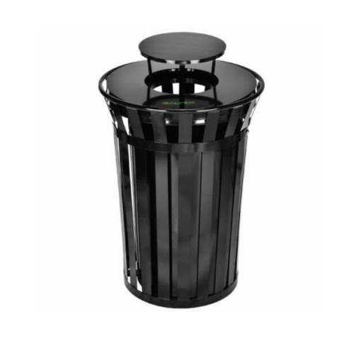 outdoor powder coated steel ash trash container