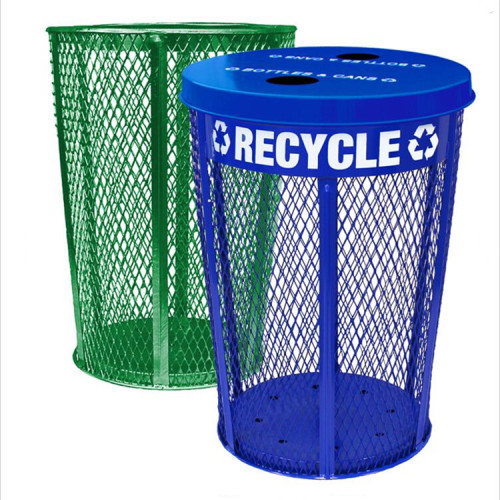 Outdoor Expanded Metal Waste Bin