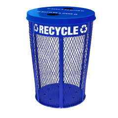 Outdoor Expanded Metal Waste Bin