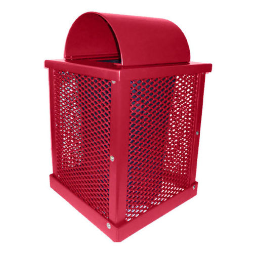 outdoor public square wire mesh trash can