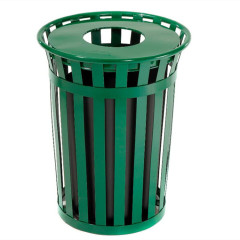 outdoor powder coated steel ash trash container