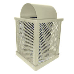 outdoor public square wire mesh trash can