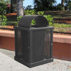 outdoor public square wire mesh trash can