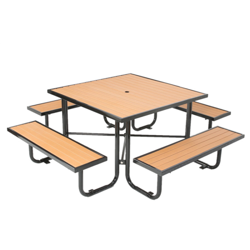 Outdoor patio 8 person WPC picnic table and chairs