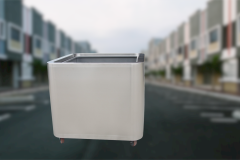 Design custom mobile square stainless steel flower pot box