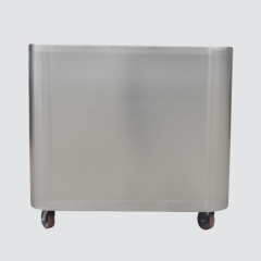 Design custom mobile square stainless steel flower pot box