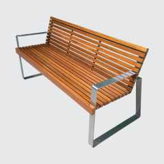 Modern wood outdoor waiting chair