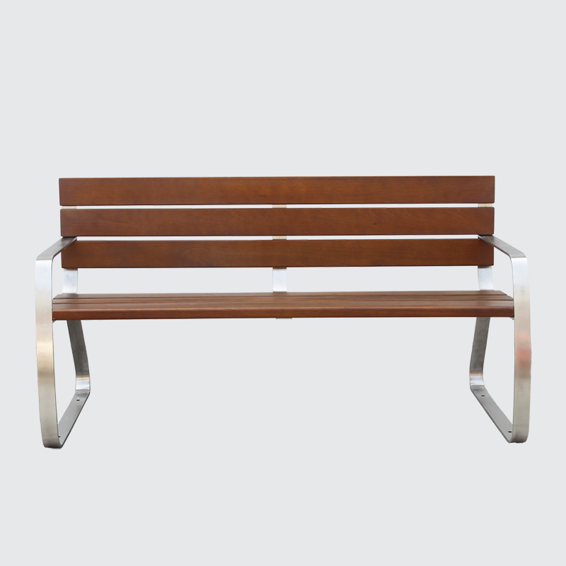 Stainless steel wood bench chair