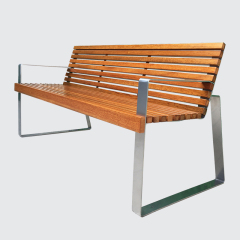 Modern wood outdoor waiting chair