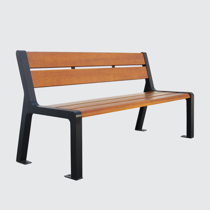 Outdoor Street Park Solid Wood Benches