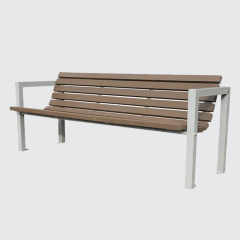 wood cast aluminum park bench