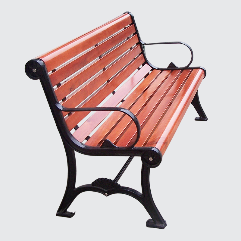 urban street outdoor wood bench seating