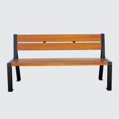 Outdoor Street Park Solid Wood Benches