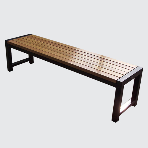 decorative outdoor long bench without back