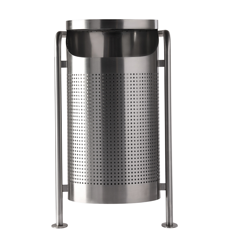 Outdoor Round stainless steel Trash Bin