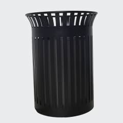 outdoor garden steel trash bin