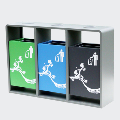 Classified Outdoor Steel Trash Cans