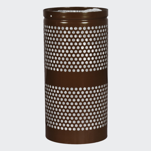 10 gallon or 34 gallon outdoor perforated trash can