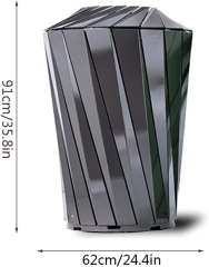 outdoor park steel round big trash cans